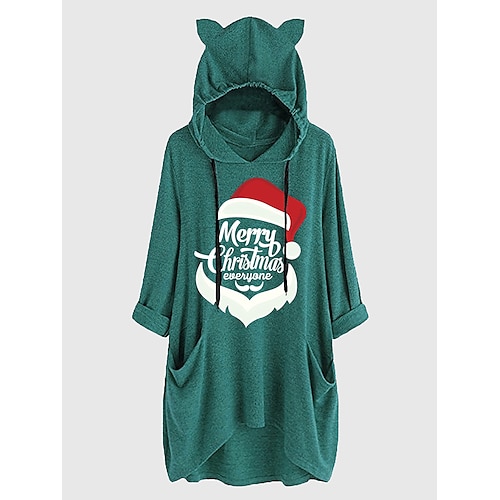 

Inspired by Cat Ear Kigurumi Pajamas Nightwear Christmas Pajamas Christmas Hoodie For Adults' Hot Stamping Terylene