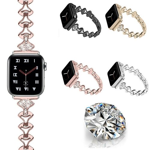 

1pc Smart Watch Band Compatible with Apple iWatch 38/40/41mm 42/44/45mm Stainless Steel Luxury Adjustable Breathable Metal Band for iWatch Smartwatch Strap Wristband for Series 7 / SE / 6/5/4/3/2/1