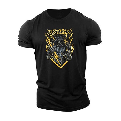 

Men's Unisex T shirt Tee Human Crew Neck Black Print Outdoor Street Short Sleeve Print Clothing Apparel Sports Designer Casual Big and Tall / Summer / Summer