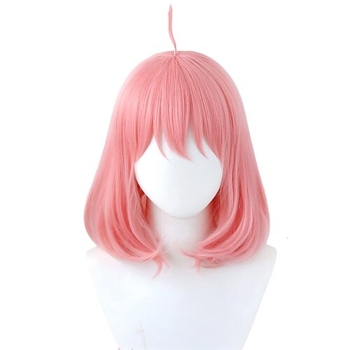 

Spy x Family Ebingoo Anya Forger Wig Pink Cosplay Wig with Bangs for Women Short Straight Synthetic Costume Wig for Anime Party