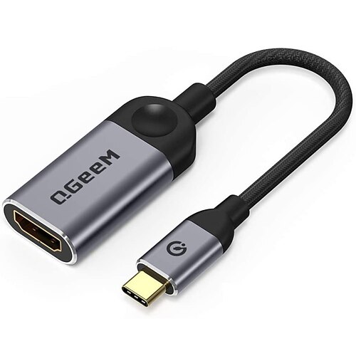 

QGeeM USB C to HDMI Adapter 4K Cable USB Type-C to HDMI Adapter Thunderbolt 3 Compatible Compatible with MacBook Pro 2018/2017 Samsung Galaxy S9/S8 Surface Book 2 Dell XPS 13/15 Pixelbook More
