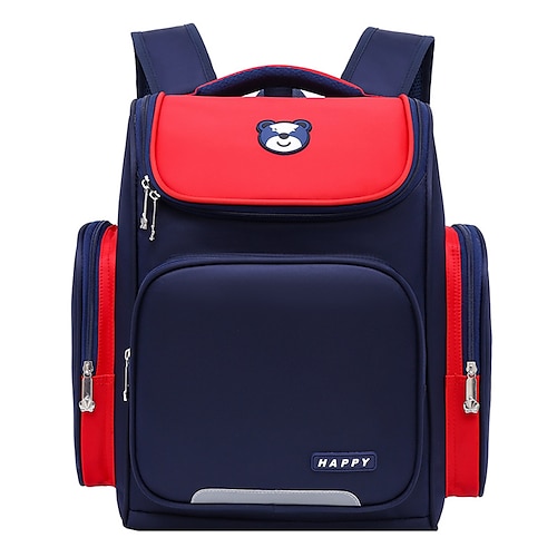 

School Backpack Bookbag Multicolor for Student Boys Girls Water Resistant Wear-Resistant Classic Nylon School Bag Back Pack Satchel 18 inch