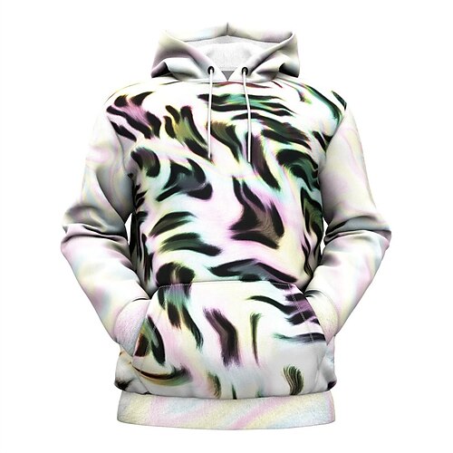 

Men's Unisex Pullover Hoodie Sweatshirt Hooded Leopard Graphic Prints Print Daily Sports 3D Print Streetwear Designer Hoodies Sweatshirts Long Sleeve White