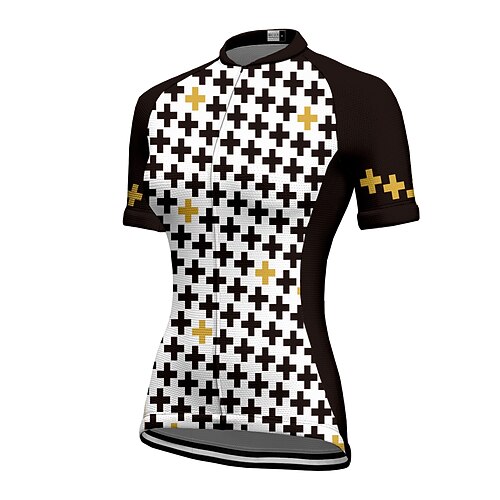 

21Grams Women's Cycling Jersey Short Sleeve Bike Top with 3 Rear Pockets Mountain Bike MTB Road Bike Cycling Breathable Quick Dry Moisture Wicking Reflective Strips Black Graphic Polyester Spandex