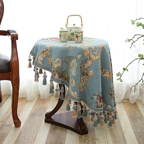 

European Style Jacquard Tablecloth Rectangle Tablecloth Waterproof,Oil-Proof,Anti-Scalding for Kitchen Dining,Party,Holiday,Christmas,Buffet