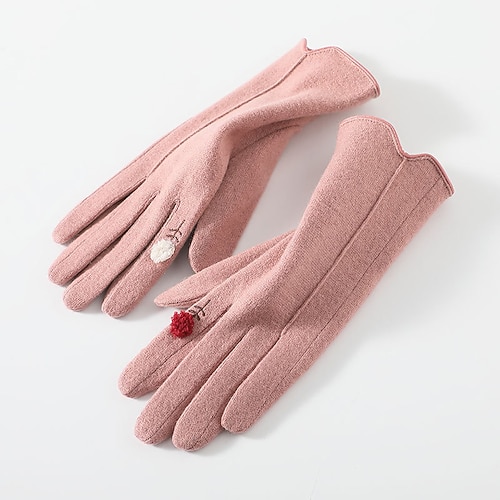 

Women's Touchscreen Gloves Warm Winter Gloves Outdoor Daily Flower / Floral Acrylic Fibers Simple 1 Pair