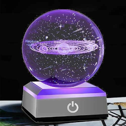 

3D Moon Crystal Multicolor Night Light Decorative Lights For Girlfriend Wife Her Anniversary Birthday I Love You To The Moon And Back Unique Valentine Mother Christmas Gift