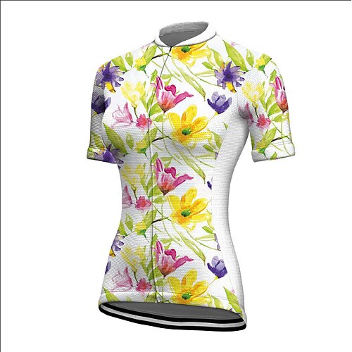 

21Grams Women's Cycling Jersey Short Sleeve Bike Jacket Tracksuit Jersey with 3 Rear Pockets Mountain Bike MTB Road Bike Cycling Quick Dry White Graphic Patterned Animal Sports Clothing Apparel