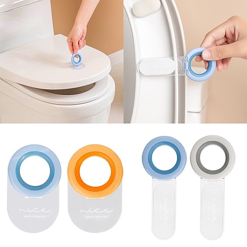 

2 Pieces Toilet Seat Lifter Toilet Seat Handle Toilet Cover Lid Handle Seat Cover Lifter Avoid Touching Toilet Seat Handle Lifter Handle Hygienic Clean Toilet Cover Lifter WC Accessories