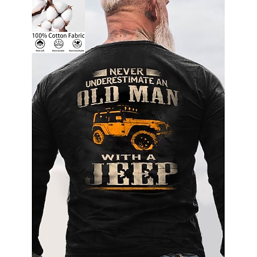 

Men's Unisex T shirt Tee Letter Car Crew Neck Green Black Navy Blue Long Sleeve Hot Stamping Outdoor Street Print Tops Basic Sports Designer Simple
