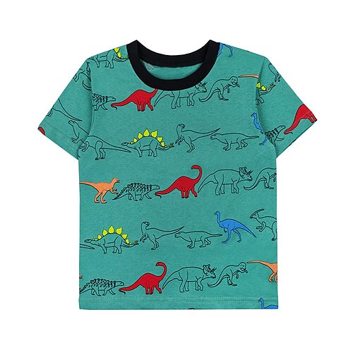 

Kids Boys T shirt Animal Outdoor 3D Print Short Sleeve Crewneck Active 3-12 Years Spring Blue