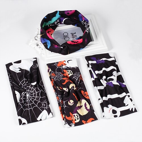 

4 Pcs Halloween Cross Hairband Halloween Headband New Ghost Spider Web Pumpkin Pattern