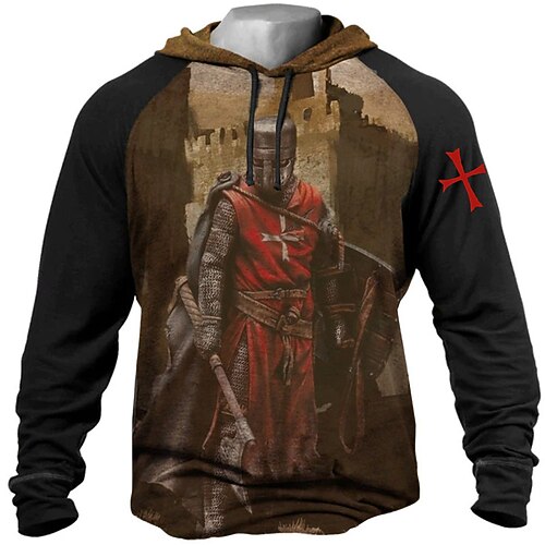 

Men's Unisex Pullover Hoodie Sweatshirt Hooded Color Block Graphic Prints Patchwork Print Daily Sports 3D Print Streetwear Designer General Hoodies Sweatshirts Long Sleeve Brown