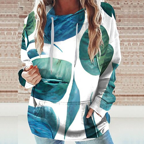 

Women's Hoodie Sweatshirt Retro White Graphic Sports Long Sleeve 3XL