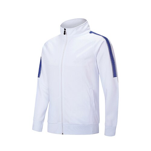 

Women's Track Jacket Windbreaker Breathable Lightweight Top Regular Fit Full Zip Stripes Spring Autumn Tennis Running Training / Micro-elastic