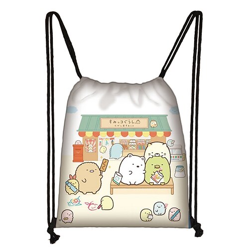 

Corner Bio Polyester Drawstring Pocket Convenient Backpack Travel Outdoor Shopping Bag