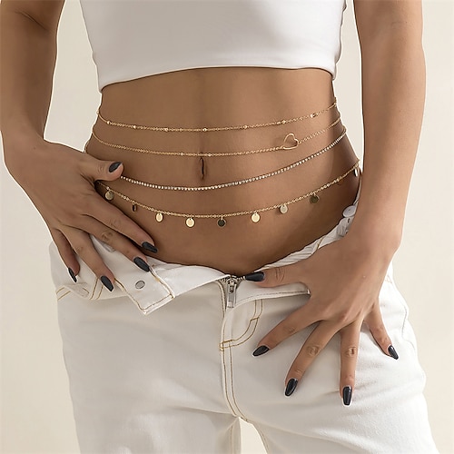 

Women's body chain Casual Street Heart Headwear