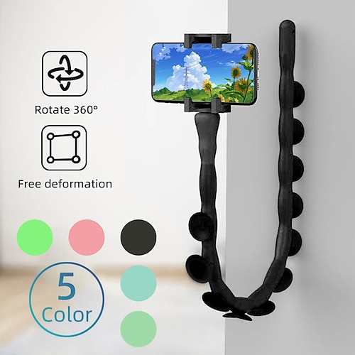 Tentacle Phone Holder Caterpillar Phone Holder 360 Degree Flexible Bendable Mount with Suction Cup Flexible Cartoon Phone Holder Multi-use Bendable Car Suction Cup Phone Stand 2023 - AU $9.79