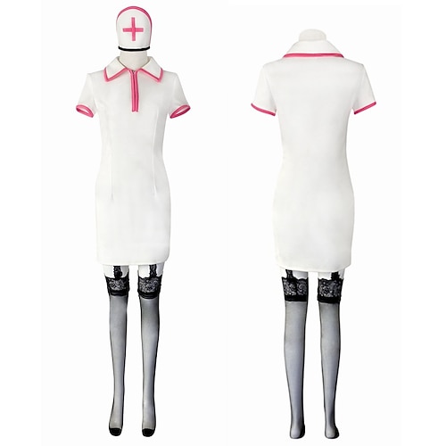 

Inspired by Chainsaw Man Nurse Anime Cosplay Costumes Japanese Cosplay Suits Dress Gloves Stockings For Women's / Cap