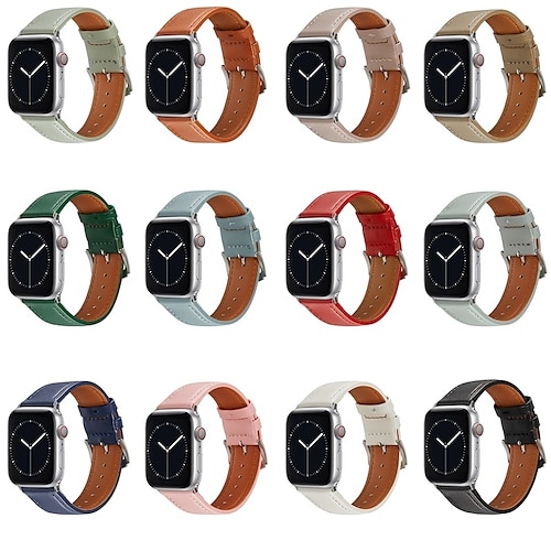 

1pc Smart Watch Band Compatible with Apple iWatch 38/40/41mm 42/44/45mm PU Leather Adjustable Elastic Classic Clasp Sport Band for iWatch Smartwatch Strap Wristband for Series 7 / SE / 6/5/4/3/2/1