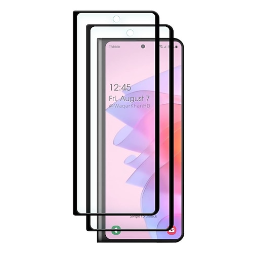 

(2 Pack) Phone Screen Protector Designed for Samsung Galaxy Z Fold 4 5G (Front Screen Only) Tempered Glass Screen Protector Anti Scratch Bubble Free (Black)