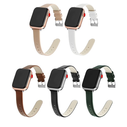 

1pc Smart Watch Band Compatible with Apple iWatch 38/40/41mm 42/44/45mm PU Leather Luxury Adjustable Classic Clasp Leather Loop for iWatch Smartwatch Strap Wristband for Series 7 / SE / 6/5/4/3/2/1