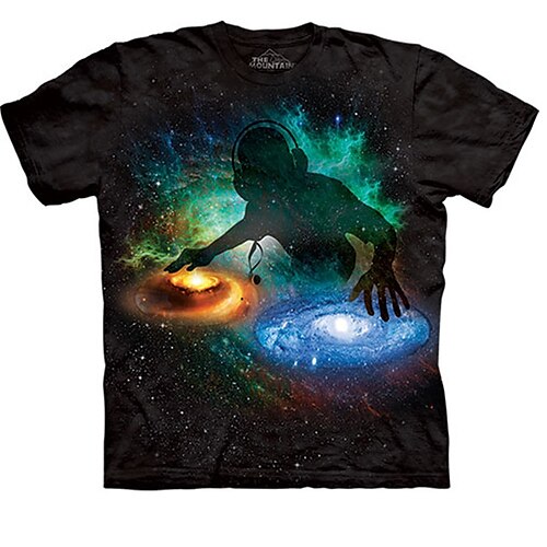 

Men's Unisex T shirt Tee Galaxy Graphic Prints Crew Neck Green Blue 3D Print Outdoor Street Short Sleeve Print Clothing Apparel Sports Designer Casual Big and Tall / Summer / Summer