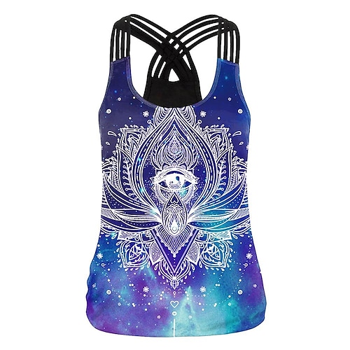 

cross-border hot sale 3d flower digital printing ladies cross halter vest factory direct sales