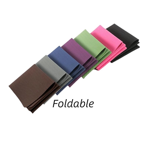 

TPE Material Folding Mat Fitness Yoga Body Non-slip Durable Wear-resistant Student Folding Gymnastics Mat Sleeping Mat Convenient Portable