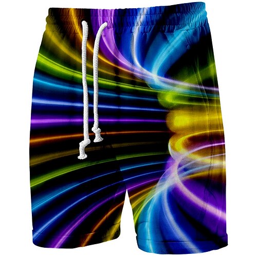 

Homens Shorts de moletom Shorts de praia Shorts Terry Com Cordão Cintura elástica Impressão 3D Gráfico Geometria Respirável Macio Curto Casual Diário Feriado Básico Esportes Azul Micro-Elástica