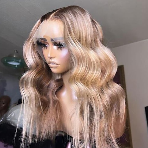 

Remy Human Hair 13x4 Lace Front Wig Free Part Brazilian Hair Wavy Blonde Multi-color Wig 130% 150% Density with Baby Hair 100% Virgin Pre-Plucked For Women wigs for black women Long Human Hair Lace