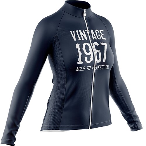 

Women's Cycling Jersey Long Sleeve Bike Jersey with 3 Rear Pockets Mountain Bike MTB Road Bike Cycling Cycling Breathable Ultraviolet Resistant Quick Dry Black Dark Navy Polyester Sports Clothing