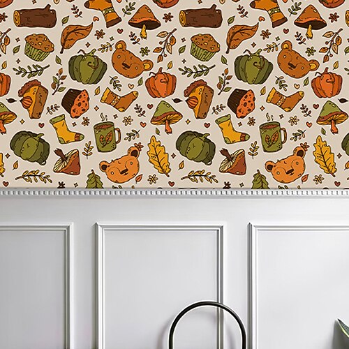

Halloween Wallpaper Wall Cover Sticker Film Peel and Stick Removable Self Adhesive PVC/Vinyl Wall Decal for Room Home Decoration 44300cm