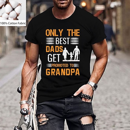 

Homens Camiseta camisa legal Letra Decote Redondo Estampado Normal Casual Manga Curta Imprimir Roupa Designer Simples Inovador Essencial