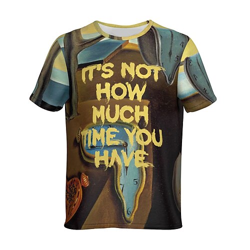 

Men's Unisex T shirt Tee 3D Print Graphic Prints Letter Crew Neck Street Daily Print Short Sleeve Tops Casual Classic Big and Tall Sports Coffee / Summer
