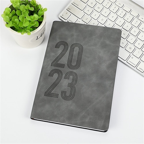

2023 Leather Planner Daily To Do List Planner A5 5.8×8.3 Inch Aesthetic Classic PU Hardcover Classsic Agenda Planner 352 Pages for School Office Business