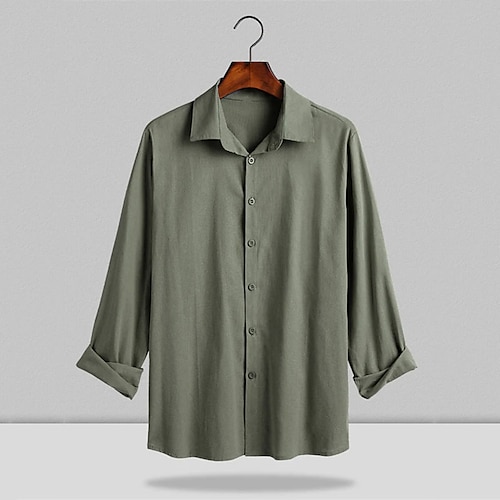 

Men's Shirt Graphic Prints Turndown Green White Black Blue Purple Long Sleeve Daily Holiday Button-Down Tops Simple Casual Comfortable