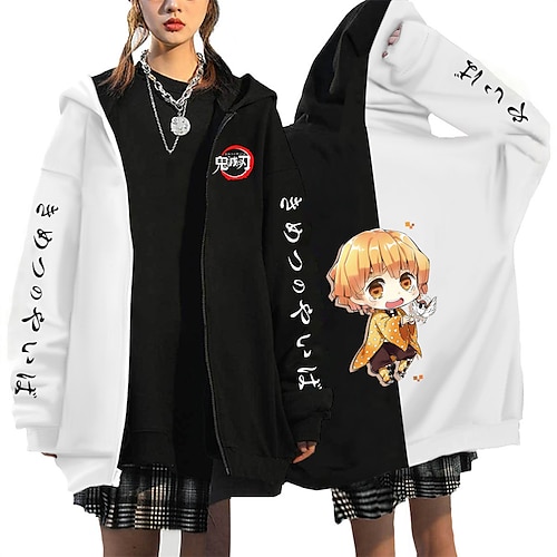 

Inspired by Demon Slayer: Kimetsu no Yaiba Agatsuma Zenitsu Hoodie Cartoon Manga Anime Classic Street Style Outerwear For Men's Women's Unisex Adults' Hot Stamping 100% Polyester