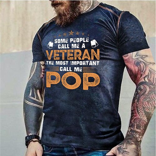 

Men's Unisex T shirt Tee 3D Print Graphic Prints Letter Crew Neck Street Daily Print Short Sleeve Tops Designer Casual Big and Tall Sports Navy Blue / Summer