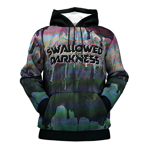 

Men's Unisex Pullover Hoodie Sweatshirt Hooded Letter Graphic Prints Print Daily Sports 3D Print Streetwear Designer Hoodies Sweatshirts Long Sleeve Green Purple
