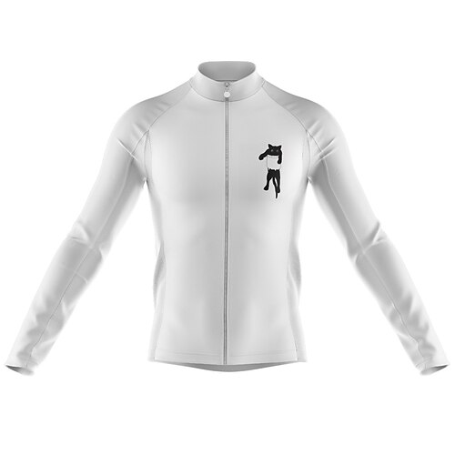 

Men's Cycling Jersey Long Sleeve Bike Jersey with 3 Rear Pockets Mountain Bike MTB Road Bike Cycling Cycling Breathable Ultraviolet Resistant Quick Dry White Polyester Sports Clothing Apparel