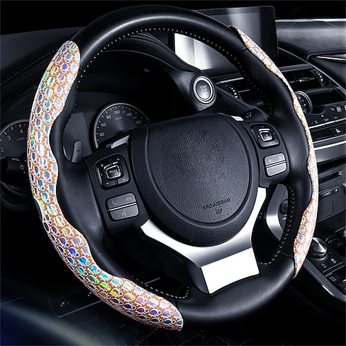 

2 PCS ABS Car Steering Wheel Cover Fashion design Universal Fit For 15""~15""1/2