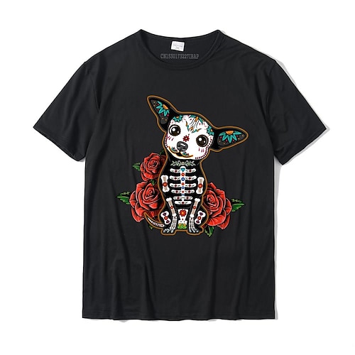 

Inspired by Sugar Skull Mexican T-shirt Cartoon Manga Anime Mexico Independence Day Day of the Dead T-shirt For Men's Women's Unisex Adults' Hot Stamping 100% Polyester