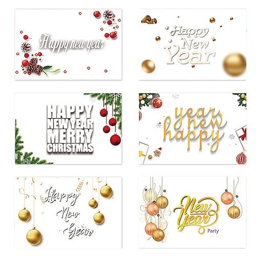 

1 set New Year Printing Santa Claus Candy Card Congratulations Cards Greeting Cards for Gift Decoration Party with Envelope 7.875.9 inch Paper