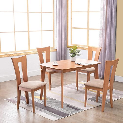 

2 Pcs Dinning Chair Seat Cover White Stretch Chair Slipcover Black Grey Soft Solid Color Durable Washable Furniture Protector For Dinning Room Party