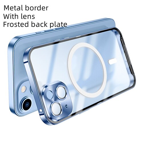 

Phone Case For Apple Back Cover iPhone 13 Pro Max iPhone 13 iPhone 13 Pro Bumper Frame Portable Compatible with MagSafe Solid Colored TPU Aluminum Alloy