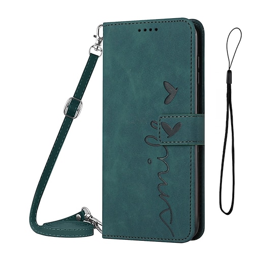 

Phone Case For Nothing Phone 1 Handbag Purse Wallet Card with Removable Cross Body Strap Wrist Strap Card Holder Slots Word / Phrase Heart TPU PU Leather