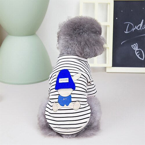 

Dog Cat Sweatshirt Stripes Animal Cute Sweet Dailywear Casual Daily Winter Dog Clothes Puppy Clothes Dog Outfits Soft White Black Costume for Girl and Boy Dog Polyester S M L XL 2XL