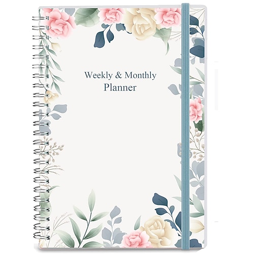 

Undated Planner for 2023 or Any Year - Weekly & Monthly Organizer Notebook & Journal to Track Goals 5.85 x 8.25 Perfect to Organize Your Daily Life
