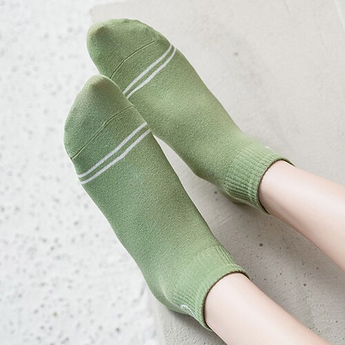 

Comfort Sport Women's Socks Striped Plaid Checkered Socks Casual Socks Medium Casual Green bar 3 Pairs